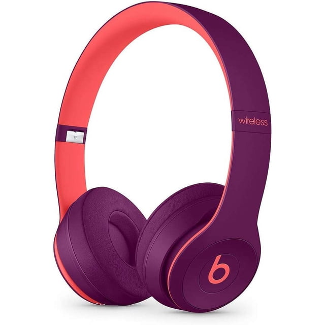 Restored Beats Solo3 Wireless On-Ear Headphones - W1 Chip, Class 1 Bluetooth, 40 Hours of Listening Time, Built-In Microphone and Controls - Pop Collection - (Pop Magenta)