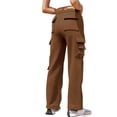 thumbnail image 3 of Timegard Womens Sweatpants Cargo Pants Elastic Waist Straight Leg Fall Casual Loose Workout Trousers, 3 of 6