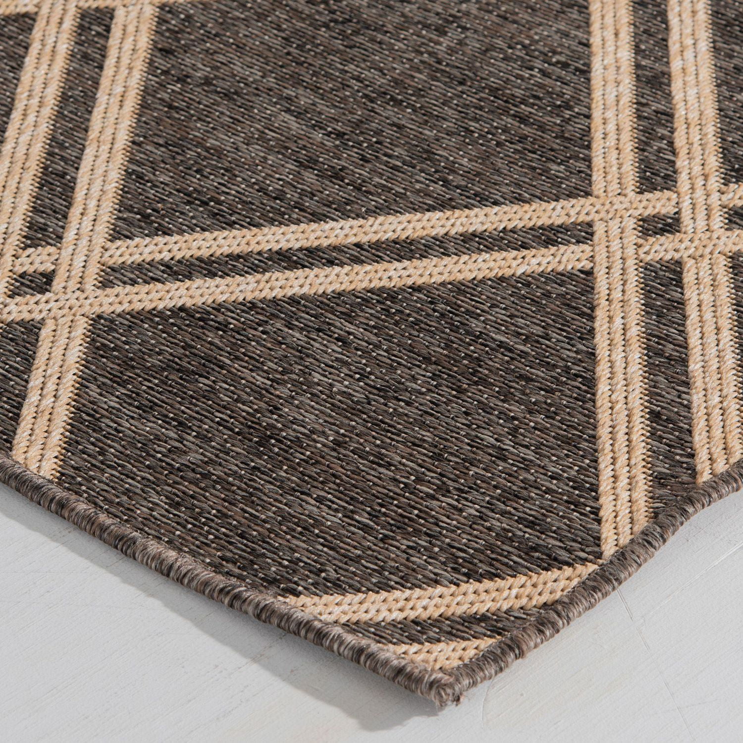 Smithleighs Brown and Cream Woven Area Rug