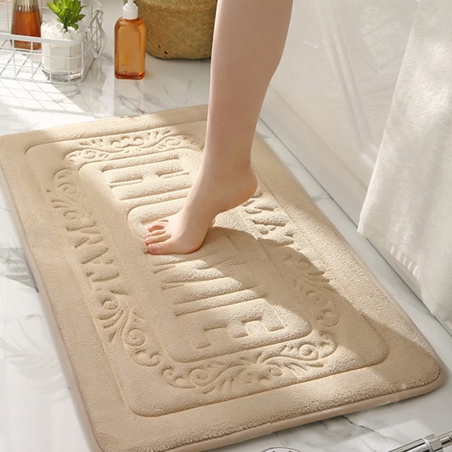 ABPWLY Home Bathroom Absorbent Floor Mat Is Machine Washable Soft Comfortable And Quickly Absorbs Water Ensuring Stable And Non Slip Bathroom Floor Mat Clearance non slip bath mat Canada Days