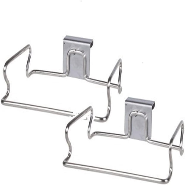 Oleegame 2PC Spoon And Lid Rest Garbage Door Cabinet Rack Shelf Kitchen Hangable Multi-purpose Back Bathroom Products Silver