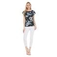thumbnail image 5 of Women's Hawaiian Off-Shoulder Ruffle Muumuu Top in Midnight Bloom S, 5 of 5