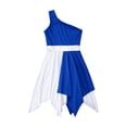 thumbnail image 4 of Yartina Robe de Danse Asymétrique pour Filles, Tunique de Prière Lituricale, Bleu 16, 4 of 6