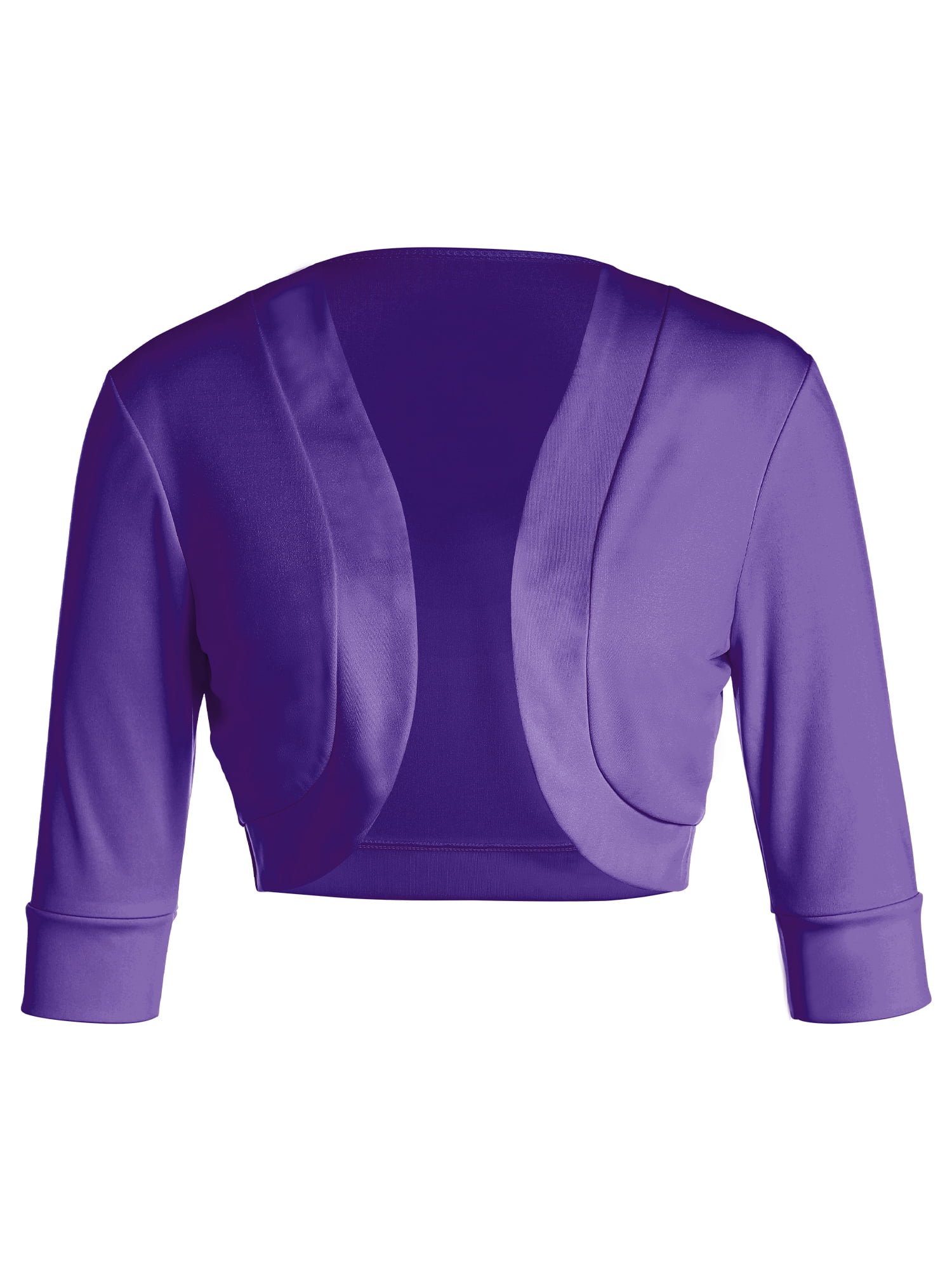 Gupgi Women Shrug Cardigan Open Front Solid Color Bolero Jacket Cropped Coat