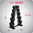 thumbnail image 3 of HolaHatha 2, 3, 5, 8 & 10 Pound Neoprene Dumbbell Weight Set with Storage Rack, 3 of 11