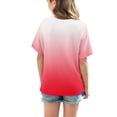 thumbnail image 4 of DecSea Girls Short Sleeve T shirt Kids Summer Oversized Gradient Crew Neck Tops Casual Basic Tee 5-14Years, 4 of 8