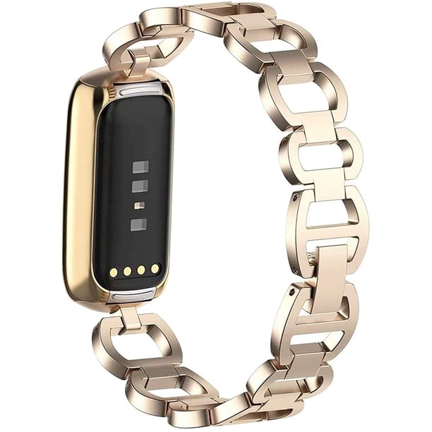 Bracelet De Montre En Acier Inoxydable Pour Fitbit Luxe / Édition Spéciale – Réglable 6,1-8,7 Pouces, élégant Et Durable !