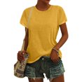 thumbnail image 4 of Hiiyo T-Shirt pour Femme à Manches Courtes, Col Rond, T-Shirt d'Été Décontracté, Tailles TG, 4 of 6