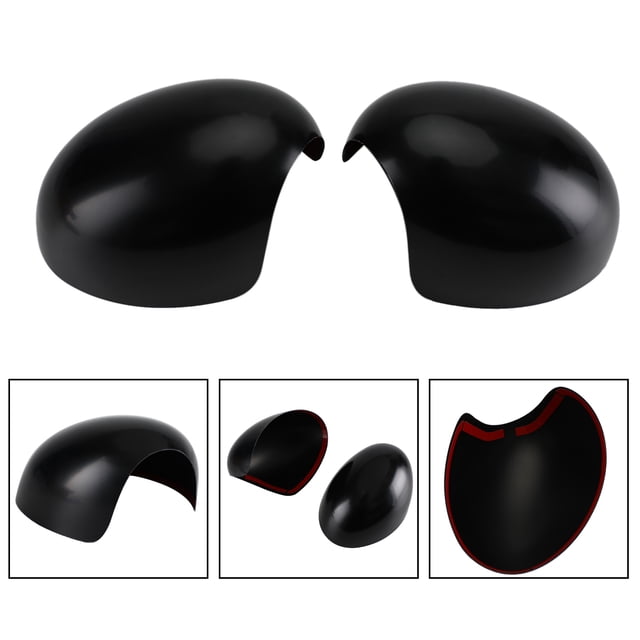 2x Black Mirror Covers for MINI Cooper R55 R56 R57 High Quality