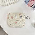 thumbnail image 4 of Cute Cartoon Floral Quilted Coin Purse Mini Canvas Wallet Multi-Functional Storage Bag Women Makeup Lipstick Bags Jewelry Packing Bag, 4 of 4