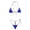 ☪615-Blue, variant on Nuoqisi Women's Fashion Sheer Mesh Bikini Set - Three Piece Swimwear with Bra and Panty, Transparent Swimsuits for Women