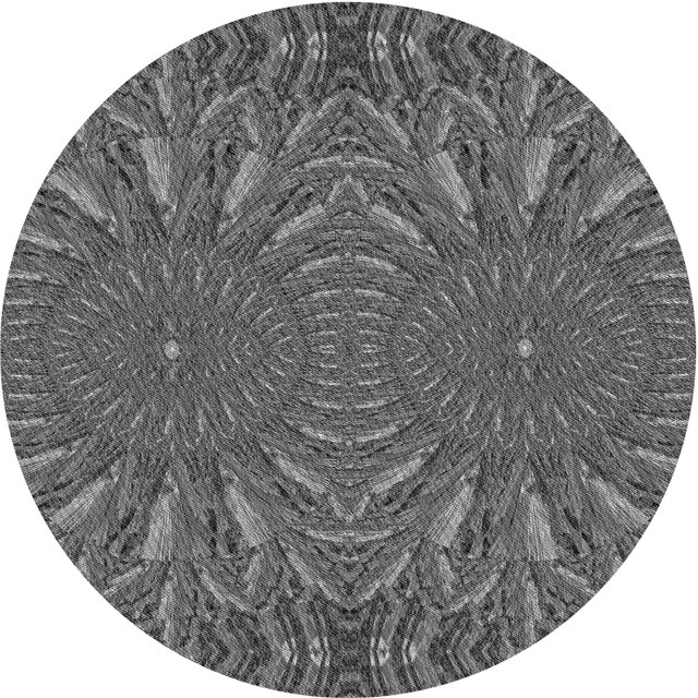 Ahgly Company Tapis d'Intérieur Ronds Transitionnels Noirs Lavables à la Machine, 3 Pieds Rond