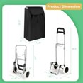 thumbnail image 3 of Costway Light Weight Wheeled Shopping Trolley Push Cart Bag Large Capacity, 3 of 10