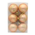 thumbnail image 1 of 6Pcs Christmas Balls Festive Exquisite Decorative Glittery  Tree Letter Color Painted Balls Decor for Christmas, 1 of 8