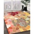 thumbnail image 2 of Ahgly Company Tapis d'Intérieur Carré Traditionnel Orange Persan, 3' Carré, 2 of 6