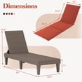 thumbnail image 3 of Costway Patio Lounge Chair Recliner Chair with 3-Position Adjustable Backrest & Cushion Orange, 3 of 8
