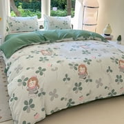 Sentmoon Comforter Cover Summer Dormitory Three-piece Set --friendly Brushed Quilt Cover - Universal for All Seasons