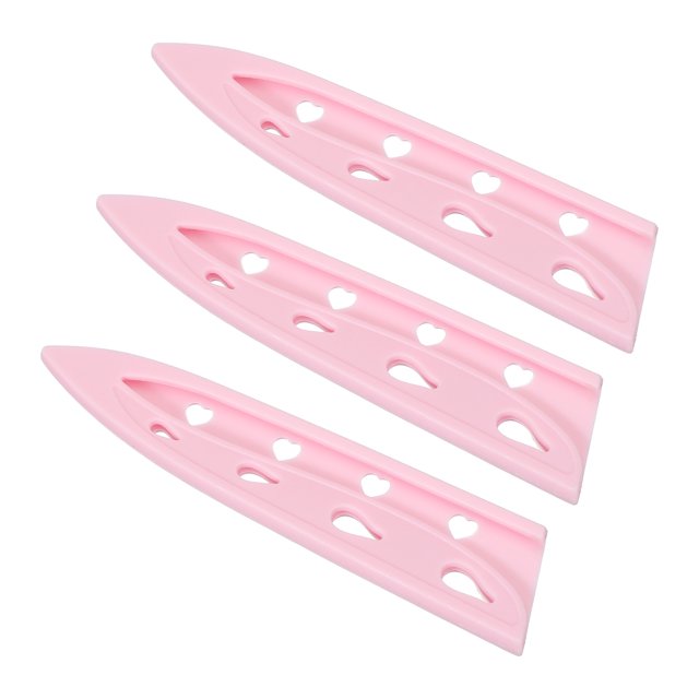 Uxcell Plastic Safety Knife Cover Sleeves for Paring Knife, Knife Guard Blade Protector for Kitchen Bar Pink