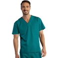 thumbnail image 1 of Red Panda Haut d'Uniforme Unisexe à Col en V Uni, 1 of 1