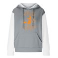 thumbnail image 4 of Rbaofujie Couples Chandails à Capuchon Femmes Décontracté Manches Longues Col Rond Chandails pour Dames Hauts Blouse Chandail à Capuchon Uni Gris Chandails pour Dames, 4 of 4