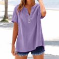 thumbnail image 2 of T-Shirts Femmes Lot Mode Décontractée Col en V Manches Courtes Haut T-Shirt - Hontri, 2 of 5
