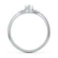thumbnail image 4 of Birthstone Heart Ring with Shoulder Accents - Cubic Zirconia / White Topaz (April), 4 of 4