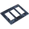 thumbnail image 3 of Nadoabtm Light Switch Covers Realistic Deep Blue Marble Pattern 3 Gang Rocker Electrical GFCI Decorative Triple Outlet Wall Plate Cover Switchplate for living Room Home Decor, 3 of 8
