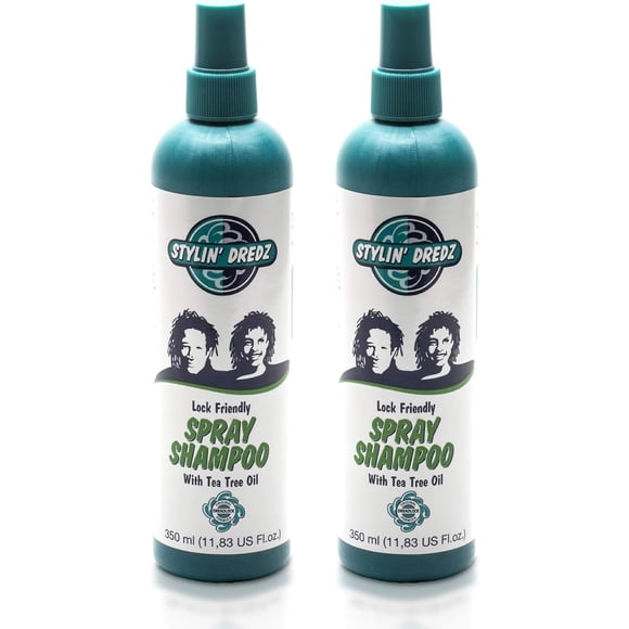 Stylin' Dredz Shampooing en Vaporisateur à l'Huile d'Arbre à Thé pour Soins Capillaires 350 ml (Lot de 2)