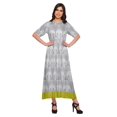 thumbnail image 1 of Moomaya Robe Kurti Tunique Longue Ligne A pour Femmes, Manches au Coude, Kurti Décontractée Imprimée, 1 of 5