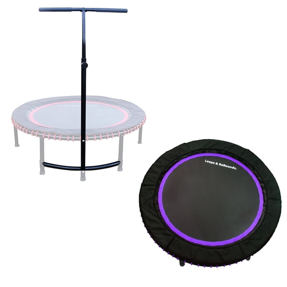 LEAPS & REBOUNDS Barre de Stabilité de 48 Pouces avec Trampoline D\'entraînement Physique de 48 Pouces, Violet