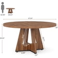 thumbnail image 2 of Tribesigns Table de Salle à Manger Style Ferme, Table Ronde de 47 Pouces pour 4, 2 of 5