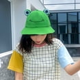 thumbnail image 2 of Bucket Hat Black Cute Frog Design Sun Protection Fisherman Hat Children Adults Outdoor Bucket Cap, 2 of 6