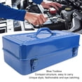 thumbnail image 3 of Portable Storage Box, Blue Toolbox Metal Structure High Load Bearing Portable Tool Storage Organizer for Workshop Garage Car Job Site, 3 of 7