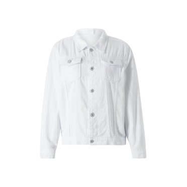 Sunloudy Veste en Denim Unie pour Femme, Veste en Jean Décontractée Surdimensionnée à Manches Longues Boutonnée avec Poches Poitrine
