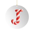 thumbnail image 1 of 26 Letter Ornament Cane Candy Letter Ornament, 1 of 5