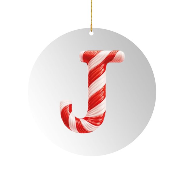 26 Letter Ornament Cane Candy Letter Ornament