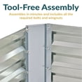 thumbnail image 4 of Sunnydaze Galvanized Square Raised Garden Bed - 4' x 4' x 1' - Silver, 4 of 8