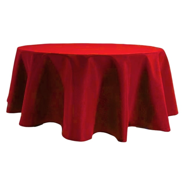 Dvruxg Plastic Tablecloth Fabric Round Tablecloths 48", Fall Water Resistant Spill Proof Tableclothes Small Circle Folding Table Covers Linen for Kitchen, Dining, Wedding