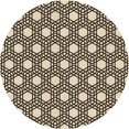 thumbnail image 1 of Ahgly Company Tapis d'Intérieur Lavable à la Machine, Carré, Transitionnel, Brun Chocolat, Tapis de Zone, 3 Pieds Carré, 1 of 7