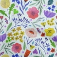 thumbnail image 1 of oneOone Coton Popeline Pêche Tissu Feuilles & Trèfle Robe Tissu Tissu Imprimé par la Cour 56 Pouces de Large, 1 of 5