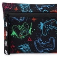 thumbnail image 3 of Pen+Gear Gaming Controller Design Flat EVA Pencil Pouch, Black Zip with Patterned Zip Pull, Middle and Elementary School, 3 of 4