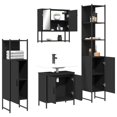 thumbnail image 2 of vidaXL 4 Piece Bathroom Furniture Set Black Engineered Wood, 2 of 5
