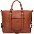 thumbnail image 4 of LinYooLis Sac à Bandoulière Grande Capacité pour Femmes Sac à Main Poignée Supérieure Sac en Cuir PU Sac Rétro, 4 of 6
