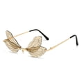 thumbnail image 1 of Sunglasses Women Rimless Fashion Vintage Dragonfly Steampunk Frameless Gradient New, 1 of 10