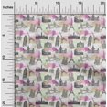 thumbnail image 2 of oneOone Velvet Pink Fabric Travel Craft Projects Decor Fabric Printed By The Yard 58 Inch Wide, 2 of 4