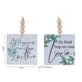 thumbnail image 2 of IH Casa Decor Square Wood Hanger With Beads Inspirational Asstd - Set of 2, 2 of 3