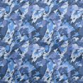 thumbnail image 1 of oneOone Cotton Silk Medium Blue Fabric Abstract Craft Projects Decor Fabric Printed By The Yard 42 Inch Wide, 1 of 4