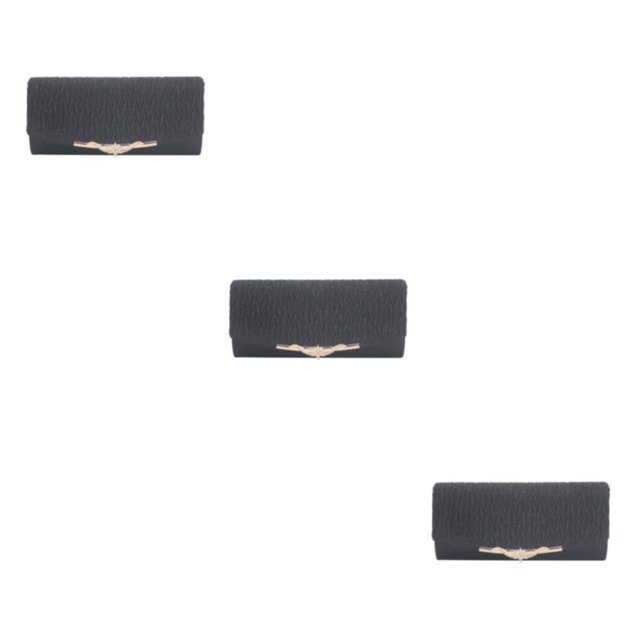 Wweixi Lightweight And Portable Evening Bag For Touch Protects Items black 3Set