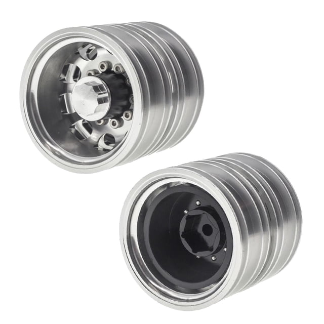 Milaget RC Car Metal Wheel Rim Hub 10 Spoke for 1:14 RC Climbing Trailer Cargo Truck Hobby Car DIY Assembly Modification Vehicle Model rear