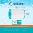 thumbnail image 3 of Hurricane HF6H960-01 Cartouche de Filtre Avancée pour Piscine et Spa, Blanc, 3 of 7